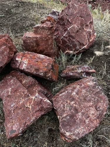 Ландшафтные глыбы красно-фиолетовые 200-1000 килограмм купить в Пыть-Яхе
