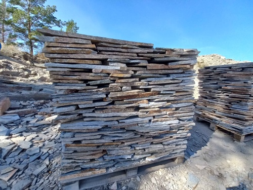 Плитняк златолит серебристый для фасада купить в Пыть-Яхе