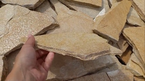 Плитняк златолит жёлтый для фасада 1,5-3 см купить в Пыть-Яхе