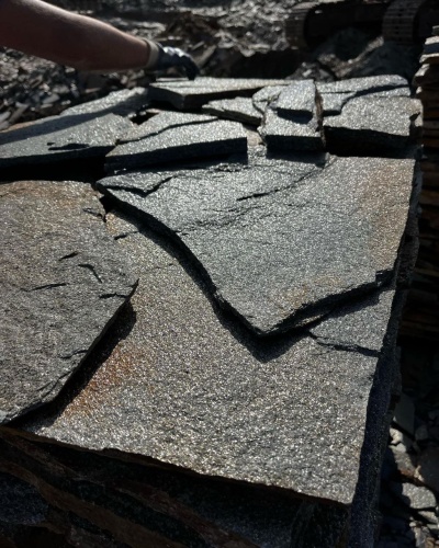 Плитняк златолит серебристый для фасада купить в Пыть-Яхе